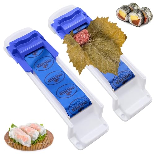 YBFBSJK Gemüse Fleisch Roller 2 Stück Weinblätter Roller Sarma Maschine Fleisch Rollwerkzeug Leaf Roll Maker Picknick Küche Rollen Werkzeug Gefüllt Traube Kohlblatt Walzmaschine Für Anfänger Kinder von YBFBSJK