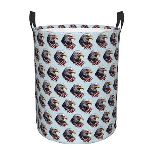 Flying Eagle Printing Circular Hamper - Standable With Handles Laundry Hamper Ideal For Laundry & Storage In Home von YBGHDAA