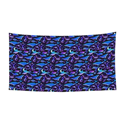 Party-Banner mit Ozeanwal-Motiv, für Versammlungen, Festivals, UV-beständig, passend für Halloween, Bar, Wohnzimmer Party-Banner mit Ozeanwal-Motiv, für Versammlungen, Festivals, UV-beständig, passend für Halloween, Bar, Wohnzimmer von YBGHDAA