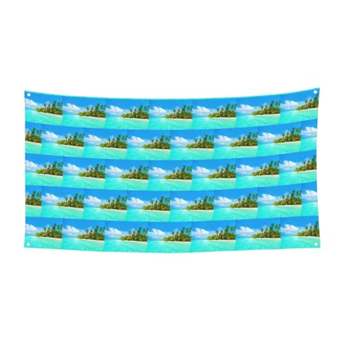 Party-Banner mit Sandstrand und Palme, für Versammlungen, Festivals, UV-beständig, passend für Halloween, Bar, Wohnzimmer Party-Banner mit Sandstrand und Palme, für Versammlungen, Festivals, UV-beständig, passend für Halloween, Bar, Wohnzimmer von YBGHDAA
