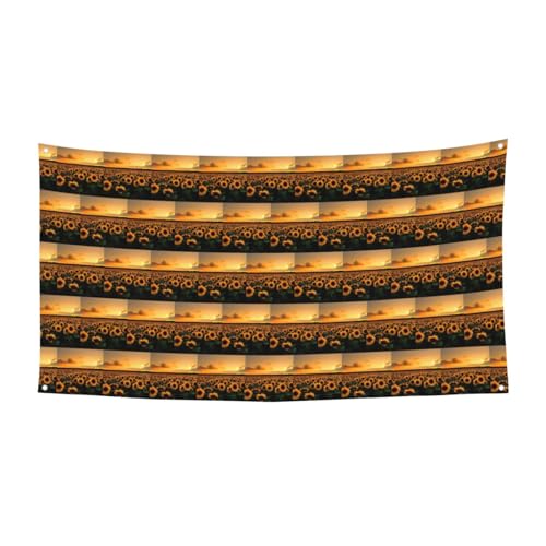 Party-Banner mit Sonnenblumen- und Sonnenuntergang, für Versammlungen, Festivals, UV-beständig, passend für Halloween, Bar, Wohnzimmer Party-Banner mit Sonnenblumen- und Sonnenuntergang, für Versammlungen, Festivals, UV-beständig, passend für Halloween, Bar, Wohnzimmer von YBGHDAA