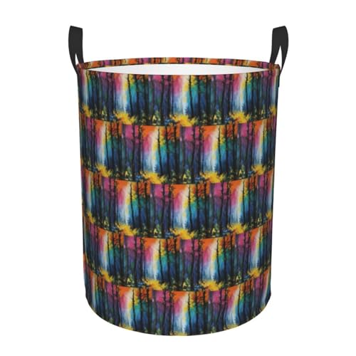 Tree Art Printing Circular Hamper - Standable With Handles Laundry Hamper Ideal For Laundry & Storage In Home Tree Art Printing Circular Hamper - Standable With Handles Laundry Hamper Ideal For Laundry & Storage In Home von YBGHDAA