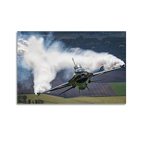 YBHF Fighter Jet Poster F-16 Belgische Luftwaffe FA-87 Dream Viper Poster, Wandkunstdruck, Retro-Ästhetik, Raumdekoration, Bürodekoration, 50 x 75 cm, ungerahmt von YBHF