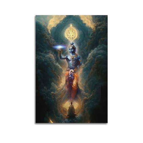 YBHF Hinduismus-Poster, Hindu Shiva Krishna, Wandkunstdruck, Retro-ästhetische Raumdekoration, Bürodekoration, 20 x 30 cm, ungerahmt YBHF Hinduismus-Poster, Hindu Shiva Krishna, Wandkunstdruck, Retro-ästhetische Raumdekoration, Bürodekoration, 20 x 30 cm, ungerahmt von YBHF