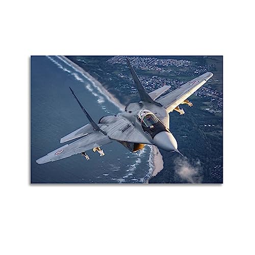 YBHF Jet Fighter Poster MiG-29 Fighter Jet Poster, Wandkunstdruck, Retro-Ästhetik, Raumdekoration, 60 x 90 cm, ungerahmt YBHF Jet Fighter Poster MiG-29 Fighter Jet Poster, Wandkunstdruck, Retro-Ästhetik, Raumdekoration, 60 x 90 cm, ungerahmt von YBHF
