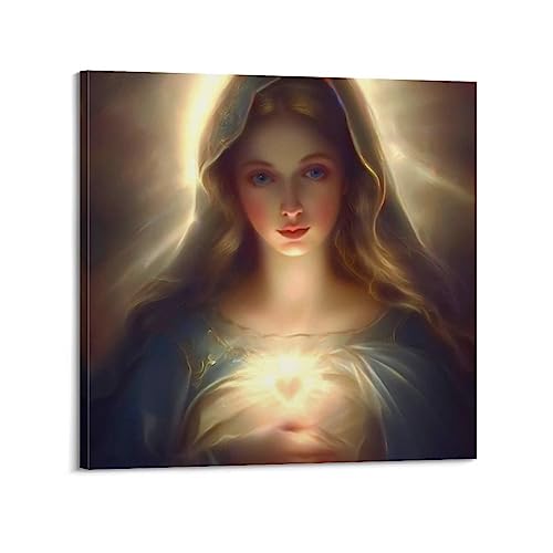 YBHF Jungfrau Maria Poster Unbefleckte Herzsammlung Poster Wandkunst Druck Retro Ästhetische Raumdekoration Gemälde Leinwand Poster für Zuhause und Büro Dekorationen 50 x 50 cm Rahmenstil YBHF Jungfrau Maria Poster Unbefleckte Herzsammlung Poster Wandkunst Druck Retro Ästhetische Raumdekoration Gemälde Leinwand Poster für Zuhause und Büro Dekorationen 50 x 50 cm Rahmenstil von YBHF