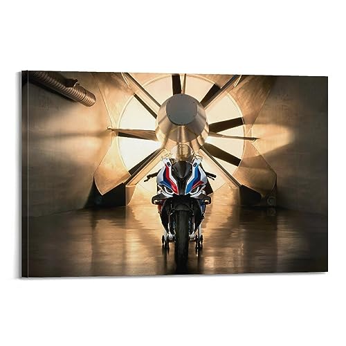 YBHF Motorrad-Poster für BMW M1000rr Bike 2020, Wandkunstdruck, Retro-Ästhetik, Raumdekoration, Bürodekoration, 30 x 45 cm, Rahmenstil von YBHF
