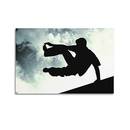 YBHF Parkour Freilauf-Poster, Wandkunstdruck, Retro, ästhetische Raumdekoration, Bürodekoration, 50 x 75 cm, ungerahmt YBHF Parkour Freilauf-Poster, Wandkunstdruck, Retro, ästhetische Raumdekoration, Bürodekoration, 50 x 75 cm, ungerahmt von YBHF