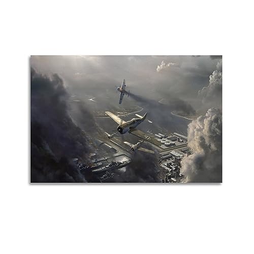 YBHF Poster mit Militär-Kämpfer für Airfix Focke Wulf Fw190A-8, Wandkunstdruck, Retro-Ästhetik, Raumdekoration, Bürodekoration, 50 x 75 cm, ungerahmt von YBHF