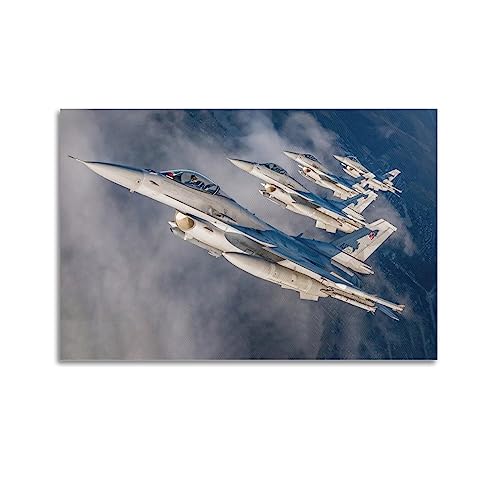 YBHF Poster mit Militärflugzeug-Fliege F-16 Kampfjet, Wandkunstdruck, Retro-Ästhetik, Raumdekoration, 20 x 30 cm, ungerahmt YBHF Poster mit Militärflugzeug-Fliege F-16 Kampfjet, Wandkunstdruck, Retro-Ästhetik, Raumdekoration, 20 x 30 cm, ungerahmt von YBHF