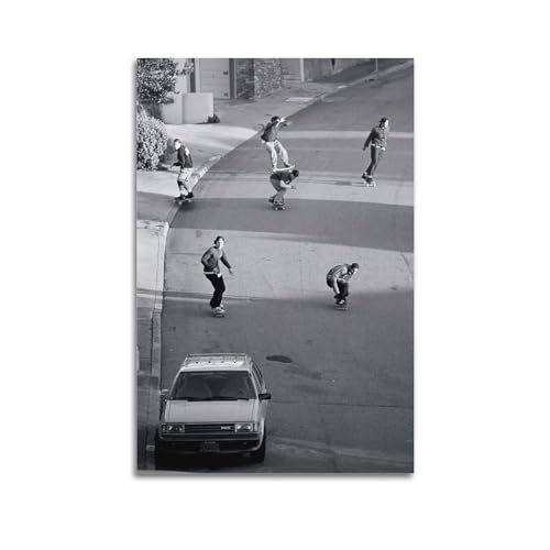 YBHF Poster mit Skateboard-Straße, Vintage-Stil, Wandkunstdruck, Retro, ästhetisch, Raumdekoration, Bürodekoration, 30 x 45 cm, ungerahmt YBHF Poster mit Skateboard-Straße, Vintage-Stil, Wandkunstdruck, Retro, ästhetisch, Raumdekoration, Bürodekoration, 30 x 45 cm, ungerahmt von YBHF