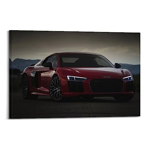 YBHF Sportwagen-Poster für Audi R8, Wandkunstdruck, Retro-ästhetische Raumdekoration, Malerei, Leinwand, Poster für Zuhause und Büro, 60 x 90 cm, Rahmenstil YBHF Sportwagen-Poster für Audi R8, Wandkunstdruck, Retro-ästhetische Raumdekoration, Malerei, Leinwand, Poster für Zuhause und Büro, 60 x 90 cm, Rahmenstil von YBHF