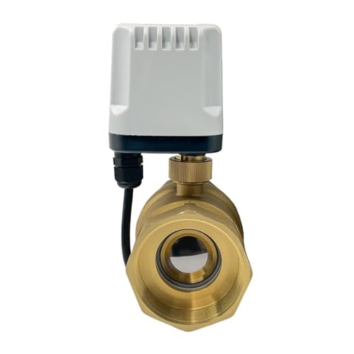 1-1/2" IP65 wasserdichter motorisierter Kugelhahn 220 V 12 V 24 V 3-Draht 2 Steuerung Elektrischer Messing-Kugelhahn Metallmotor mit großem Drehmoment(12VDC) von YBKIASLYT