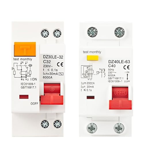 1P + N 230V DZ30L DZ40LE EPNL DPNL 6-63A Fehlerstromschutzschalter Mit Über Und Kurz Strom Leckage Schutz RCBO MCB(20A) von YBKIASLYT