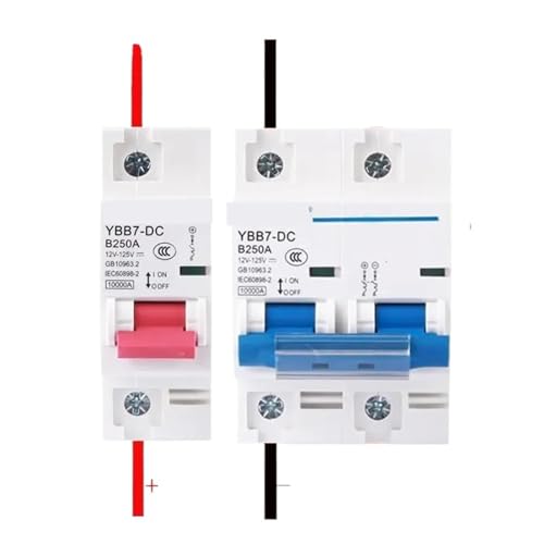1P 2P DC Circuit Breaker 80A 100A 125A 150A 200A 250A 12V 24V 36V 48V 60V 72V 120V Circuit Breaker for Solar Zellen RV Batterie(1P,200A) von YBKIASLYT