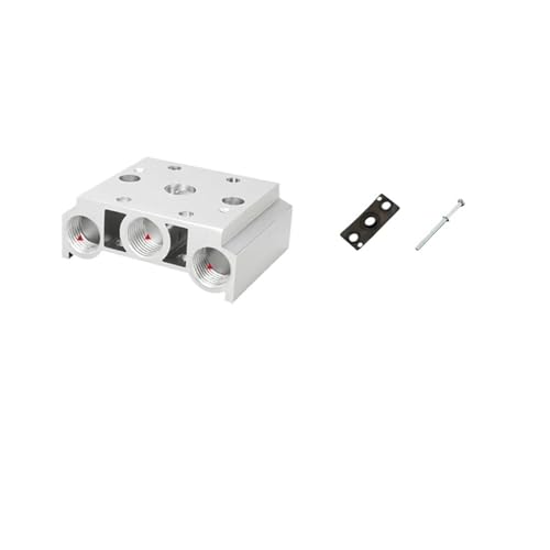 4V Serie 100M/200M/300M/400M Pneumatische Verteiler Magnet Air Pilot Ventile Aluminium basis Mit Schrauben Gummis 1-14 Stationen(9F,200M) von YBKIASLYT