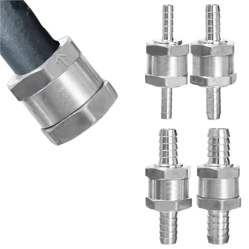 Car Fuel Non Return Check Valve Oil Supply Joint Hand Pump 6/8/10/12MM Aluminium Alloy One Way Check Valve for Peugeot Renault(4pcs 8mm) von YBKIASLYT