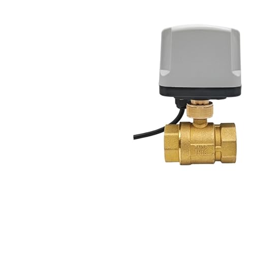 DN15 DN20 DN25 IP65 Wasserdichter motorisierter Kugelhahn mit voller Bohrung, 3-Draht- oder 2-Draht-Elektrokugelhahn aus Messing, Ventilkörper mit großer Öffnung(3/4",220VAC,CR03) von YBKIASLYT
