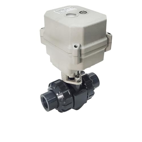 DN15 Elektrisches automatisiertes Ventil Kunststoff True Union BSP, NPT Klebeende 110 V bis 230 V Elektromotor-Steuerventil IP67 CE Metallgetriebe(NPT_AC110V TO 230V_CR301) von YBKIASLYT