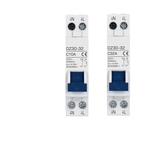 DZ30 DPN MCB Mini Circuit Breaker AC220V 6A 10A 16A 20A 25A 32A Luft Schalter Kurzschluss Überlast Schutz(10A) von YBKIASLYT