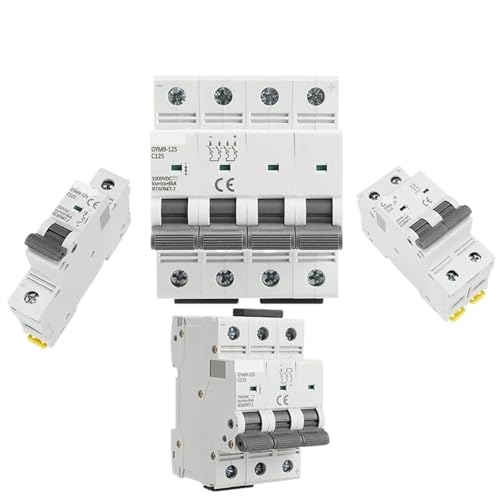 GYM9-125 DC-Leitungsschutzschalter 1P 2P 3P 4P 250V 500V 750V1000VDC Mini-Leitungsschutzschalter 80A 100A 125A 6KA DC-Leitungsschutzschalter(4 Pole 1000VDC,100A) von YBKIASLYT