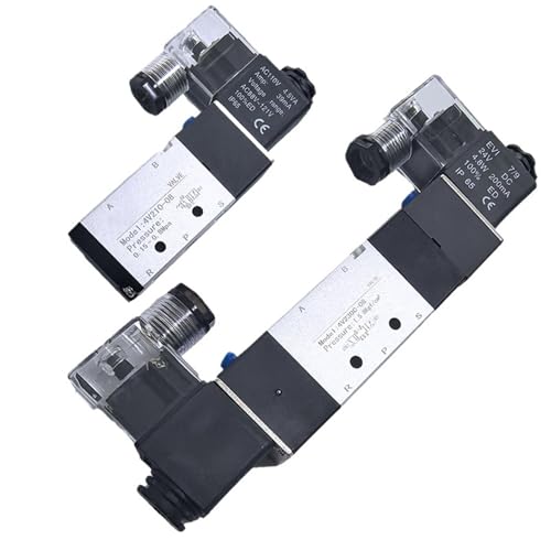 Pneumatisches Ventil der 4V-Serie 5/2 5/3 Luftelektromagnetisches AC220V DC24V DC12V Magnetventil-Controller 4V210-08 4V220-08 4V330C-10(4V130C-06,AC220V) von YBKIASLYT