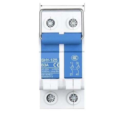 Trennschalter Trennschalter 400V 63A Griff AC/DC Trennschalter Führungsschienenmontage 2P Leistungsschalter Trennschalter Trennschalter 400V 63A Griff AC/DC Trennschalter Führungsschienenmontage 2P Leistungsschalter von YBKIASLYT