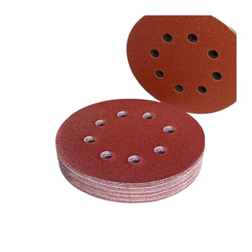 25 Stück 125 mm 5 Zoll Exzenterschleifer-Schleifpapier, Nass- und Trockenschleifpapier aus Aluminiumoxid, Schleifscheibenwerkzeuge mit Klettverschluss und Körnung 60–240(Grit 60) von YBKWTA