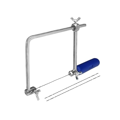 4" verstellbarer Rahmensägebogen, U-förmige Laubsäge for Holzbearbeitung, Handwerk, Heimwerker-Handwerkzeuge mit 6 Spiralsägeblättern von YBKWTA