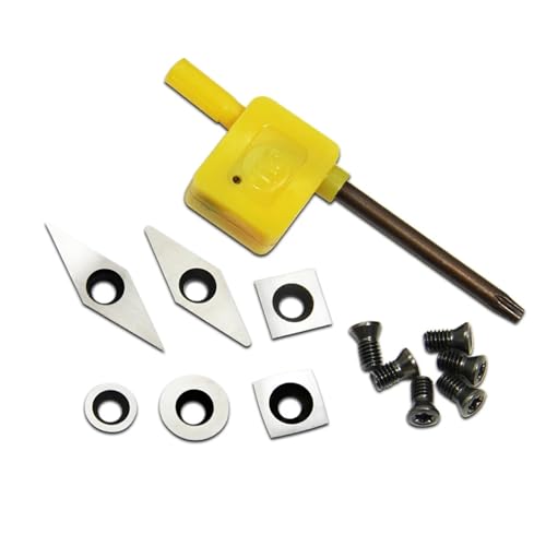 Hartmetall-Fräseinsätze Set Drechselwerkzeuge Ersatzfräser Hollowers Finishers Drechselwerkzeuge(Set B (6 Types)) von YBKWTA