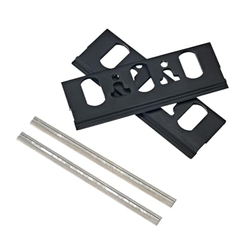 Hobelklingen-Umrüsthalterklemmen + 82-mm-Hobelklingen-Set, kompatibel mit elektrischem Handhobel, kompatibel mit Stayer Makita, kompatibel mit Bosch, kompatibel mit DeWalt von YBKWTA