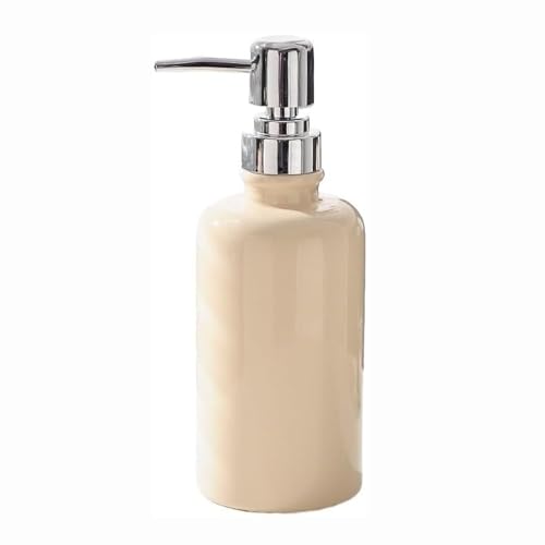 Tischseifenspender 12,85 oz Handseifenspender, Kunststoff-Pumpflaschen, nachfüllbarer leerer Lotionspender, Flüssigkeitsbehälter for Badezimmer, Küche, Studentenwohnheim Flasche(Cream) von YBNKKUXKN