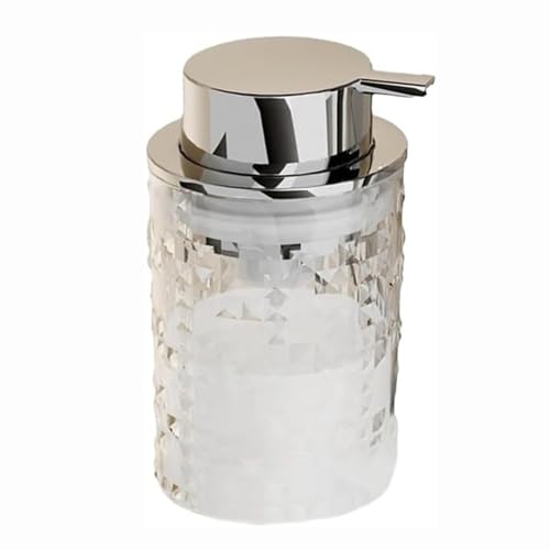 Tischseifenspender Schäumender Handseifenspender, nachfüllbare Pumpflaschen aus klarem Glas Compatible with Flüssigkeit oder Lotion moderner Schaumspender Küche Flasche(Blanc) von YBNKKUXKN