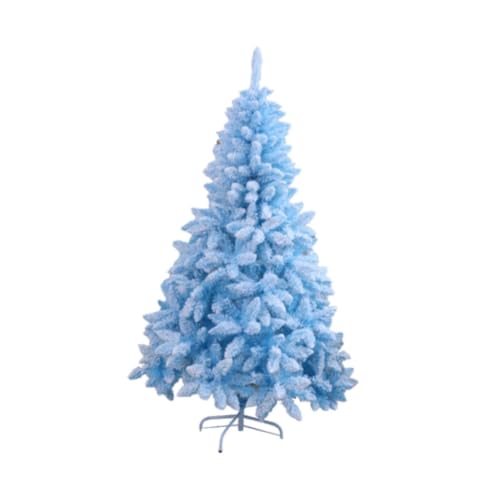 Weihnachtsbaum 6FT Künstlicher Weihnachtskieferbaum Gefälschte Weihnachtsfichtenbäume Feiertagsdekoration Mit Metallständer for Die Innen- Und Außendekoration Blau Dekoration(Snow Blue,180cm) von YBNKKUXKN