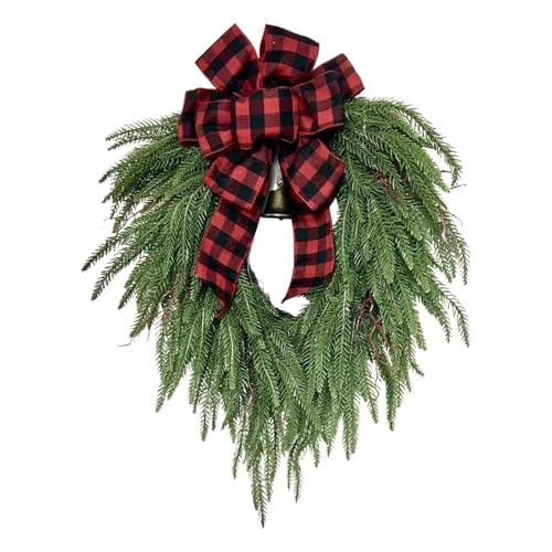 YBNKKUXKN 5 Pcs Weihnachten Kränze for Front Tür 40cm Weihnachten Tür Kranz Mit Bogen Design Kiefer Nadel Girlande Mit Haken for Hause YBNKKUXKN 5 Pcs Weihnachten Kränze for Front Tür 40cm Weihnachten Tür Kranz Mit Bogen Design Kiefer Nadel Girlande Mit Haken for Hause von YBNKKUXKN