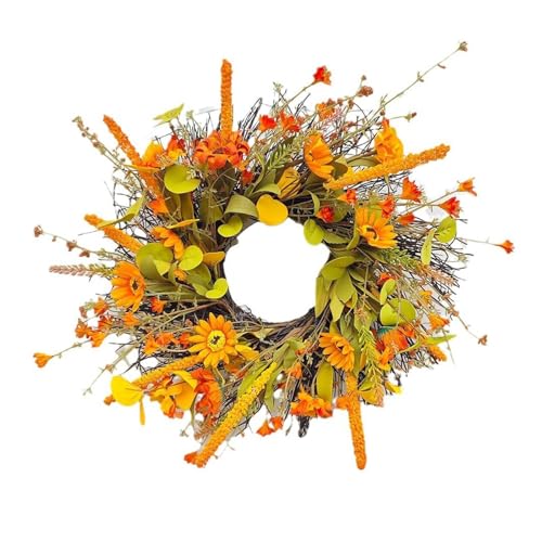 YBNKKUXKN Herbstkranz, künstlicher Erntedankfestkranz for die Haustür mit Ahornblättern, Halloween, Erntedankfest, Weihnachtsdekoration YBNKKUXKN Herbstkranz, künstlicher Erntedankfestkranz for die Haustür mit Ahornblättern, Halloween, Erntedankfest, Weihnachtsdekoration von YBNKKUXKN