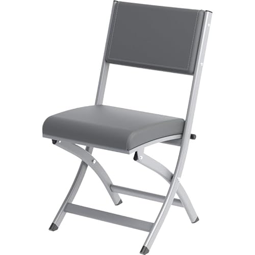 YBNKKUXKN Klappstühle aus Metall mit gepolsterter Sitzfläche, gepolsterte Veranstaltungsstühle, statische Gewichtskapazität for Zuhause und draußen, 2er-Set(Grey) von YBNKKUXKN