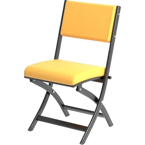 YBNKKUXKN Klappstühle aus Metall mit gepolsterter Sitzfläche, gepolsterte Veranstaltungsstühle, statische Gewichtskapazität for Zuhause und draußen, 2er-Set(Orange) von YBNKKUXKN
