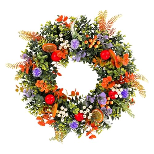 YBNKKUXKN Kranz for die Haustür, 45 cm Frühlings- und Sommergrünkranz, lebensechte künstliche kleine Türkranzdekoration for Fensterwand YBNKKUXKN Kranz for die Haustür, 45 cm Frühlings- und Sommergrünkranz, lebensechte künstliche kleine Türkranzdekoration for Fensterwand von YBNKKUXKN