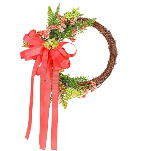 YBNKKUXKN Künstliche Herbstkränze for die Haustür mit Schleife, abgestorbenen Zweigen und Blumen for Wandfenster, Halloween-Weihnachtsdekor YBNKKUXKN Künstliche Herbstkränze for die Haustür mit Schleife, abgestorbenen Zweigen und Blumen for Wandfenster, Halloween-Weihnachtsdekor von YBNKKUXKN