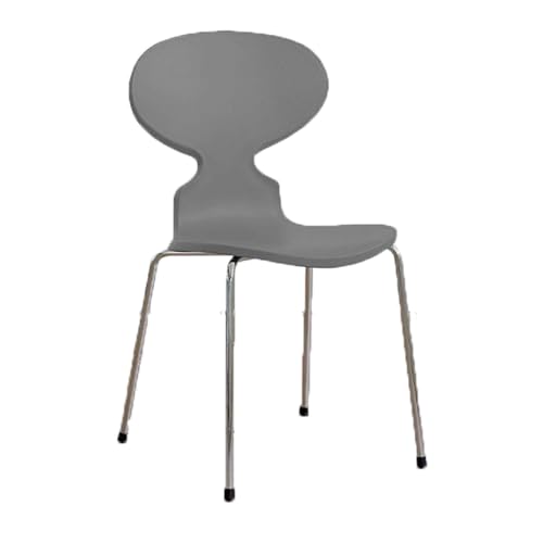 YBNKKUXKN Stühle 2 stücke Kunststoff Stuhl Einfache Moderne Rückenlehne Ant Form Esszimmer Stuhl Kreative Bar Zähler Kaffee Shop Freizeit Metall Rahmen Stuhl Stuhl(Grey) von YBNKKUXKN