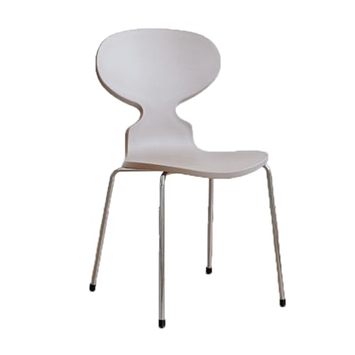 YBNKKUXKN Stühle 2 stücke Kunststoff Stuhl Einfache Moderne Rückenlehne Ant Form Esszimmer Stuhl Kreative Bar Zähler Kaffee Shop Freizeit Metall Rahmen Stuhl Stuhl(Kaki) von YBNKKUXKN