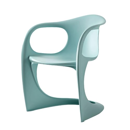 YBNKKUXKN Stühle 4 stücke Acryl Kunststoff Esszimmerstuhl Haar Haushalt Rückenlehne Stuhl Mit Armlehne Design for Schlafzimmer Esszimmer Wohnzimmer Balkon Stuhl(Bleu) von YBNKKUXKN