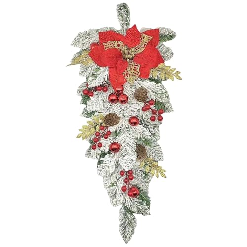 YBNKKUXKN Weihnachtskränze for die Haustür, 2 Stück, Weihnachts-Tränengirlande, Winterkranz for Bauernhaus, Zuhause, Wand, Fenster, Festival-Dekoration YBNKKUXKN Weihnachtskränze for die Haustür, 2 Stück, Weihnachts-Tränengirlande, Winterkranz for Bauernhaus, Zuhause, Wand, Fenster, Festival-Dekoration von YBNKKUXKN