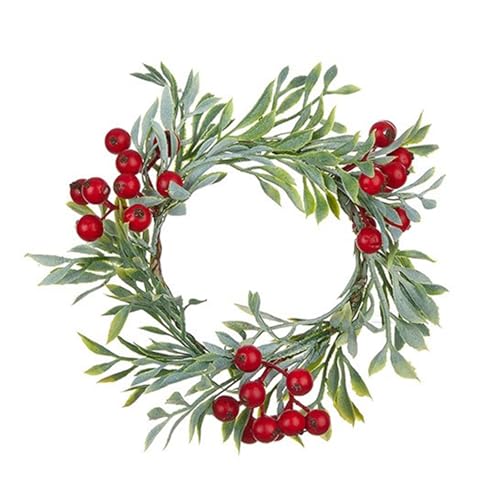 YBNKKUXKN Weihnachtskranz, extra groß, for die Wand, for Aufhängen an der Haustür, Winterkranz, Girlande, Ornament mit Beeren und Tannenzapfen(Color E) von YBNKKUXKN