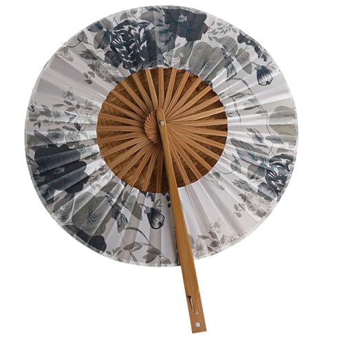 YBNKKUXKN handventilatoren Bambus Faltfächer Windmühlenfächer Runder Taschenfächer Tanzparty Dekoration Geschenk Hochzeit Handheld(Color1) von YBNKKUXKN