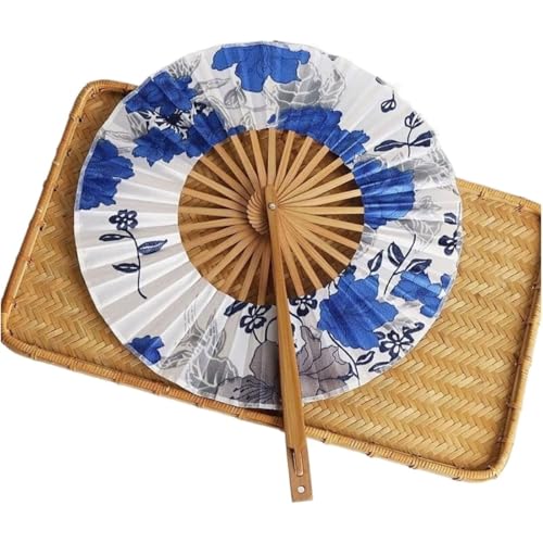 YBNKKUXKN handventilatoren Bambus Faltfächer Windmühlenfächer Runder Taschenfächer Tanzparty Dekoration Geschenk Hochzeit Handheld(Color4) von YBNKKUXKN