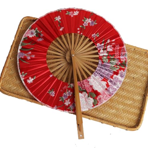 YBNKKUXKN handventilatoren Bambus Faltfächer Windmühlenfächer Runder Taschenfächer Tanzparty Dekoration Geschenk Hochzeit Handheld(Color6) von YBNKKUXKN