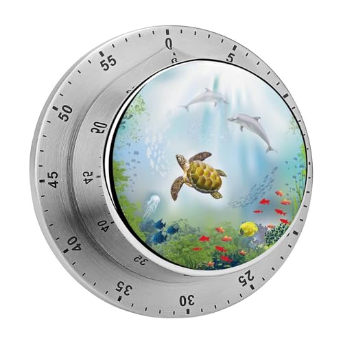 Küchentimer Schildkröte Delphin Countdown Magnetischer Timer Küchenuhr Für Kochen Sport Studieren 8cm von YBQLNP
