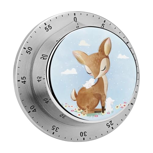 Magnetischer Timer Niedlicher Hirsch Küchentimer Countdown Countup Timer Für Klass Kochen Lernen 8cm von YBQLNP
